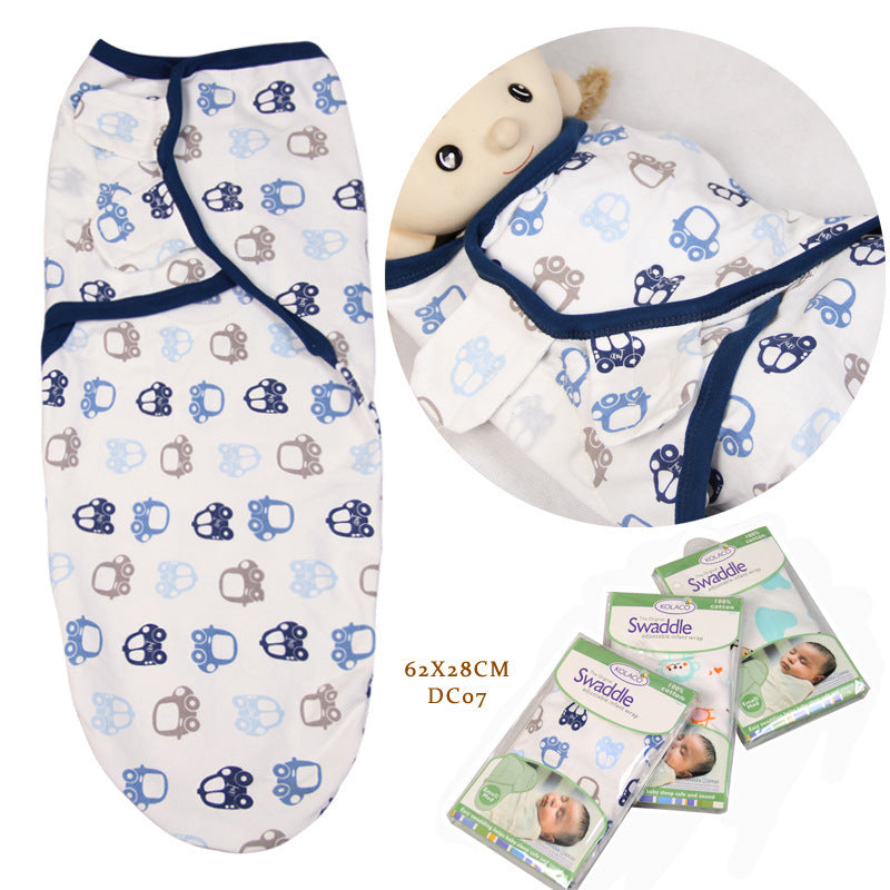 Cotton baby baby wrapped towel, cartoon baby sleeping bag, anti startled baby and baby products